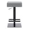 Armen Living Kaylee Adjustable Height Swivel Gray Faux Leather and Black Metal Backless Bar Stool LCKLSWBAMBGR - alternate 2